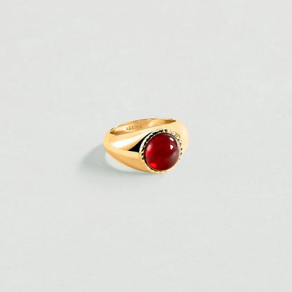 Anillo Ancho N.13 (Rojo/Dorado)