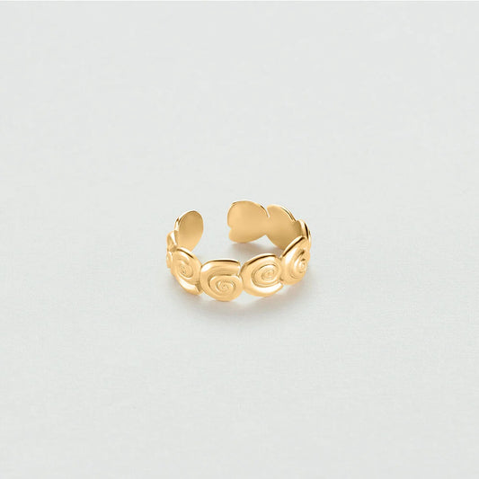 Agatha - Anillo ajustable TIARE mini caracola dorado