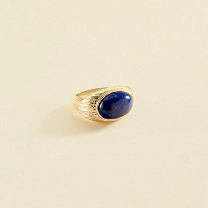 Anillo Petra Lapislazuli dorado