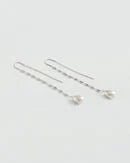 Pendientes largos CALMA Plateado