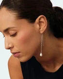 Pendientes largos CALMA Plateado