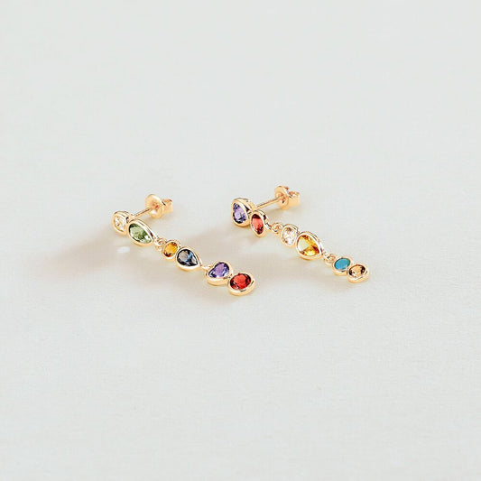 Pendientes largos CANDY Multicolor / Oro