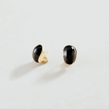 Pendientes largos n.13 (Negro/Dorado)