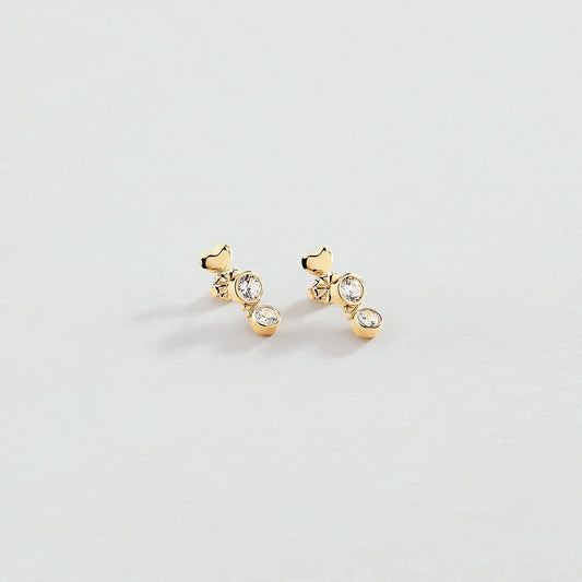 Pendientes largos n.13 (cristal/dorado)