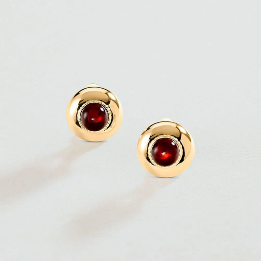 Pendientes de clip n.13 (Rojo/oro)