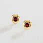 Pendientes de clip n.13 (Rojo/oro)