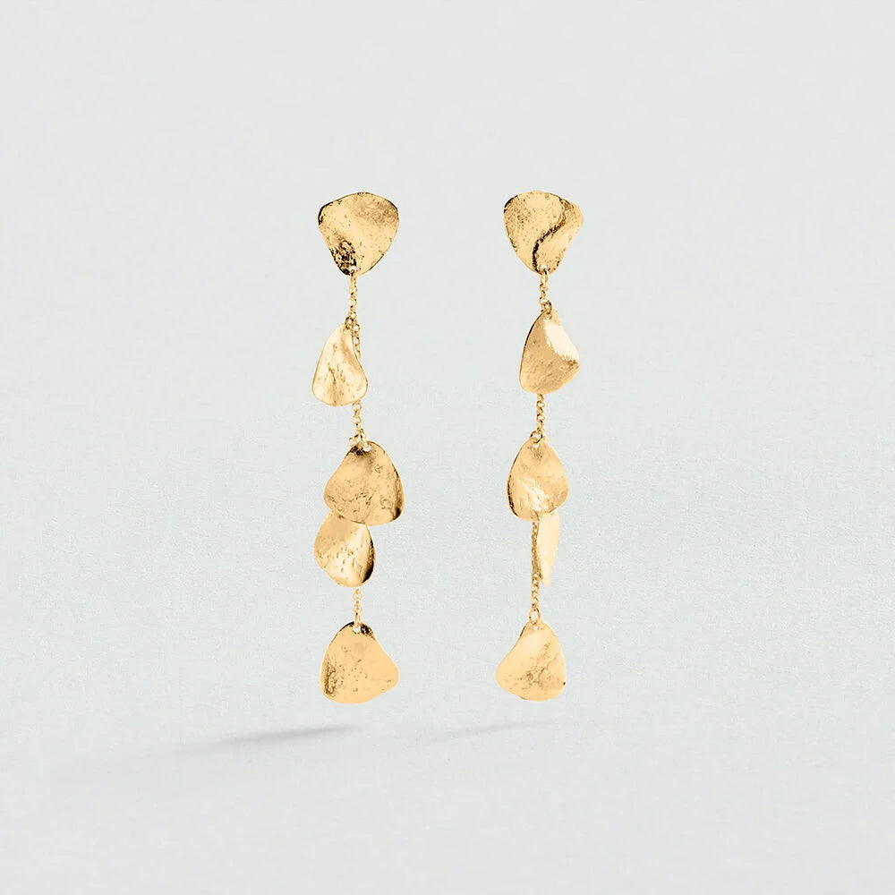 Pendientes largos CALMA Dorado