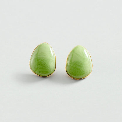 Pendientes largos CALMA Verde / Dorado