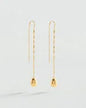 Pendientes largos CALMA Dorado