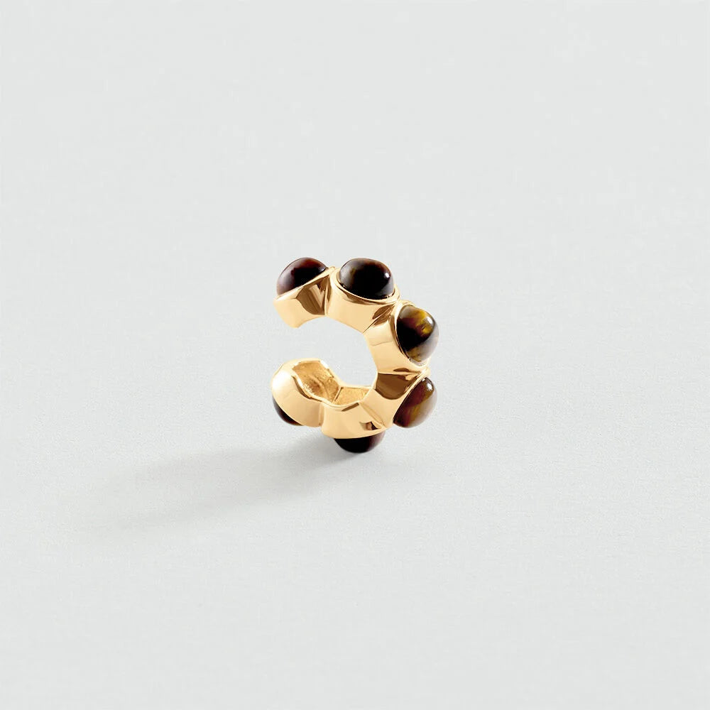 Earcuff PIEDRA BATIGNOLLES Marrón / Dorado