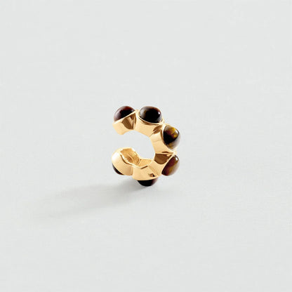 Earcuff PIEDRA BATIGNOLLES Marrón / Dorado