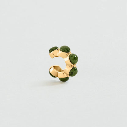 Earcuff PIEDRA BATIGNOLLES Verde / Dorado