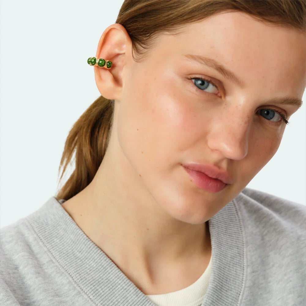 Earcuff PIEDRA BATIGNOLLES Verde / Dorado