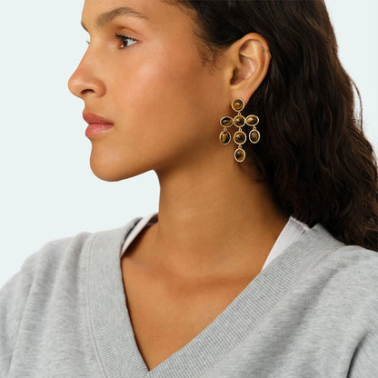 Pendientes largos CANDELABRO BATIGNOLLES Marrón / Dorado