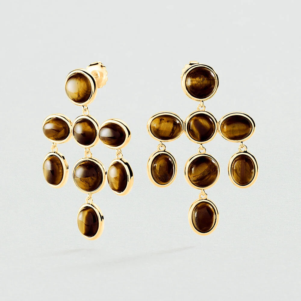 Pendientes largos CANDELABRO BATIGNOLLES Marrón / Dorado