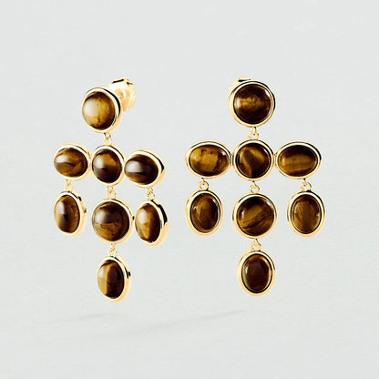 Pendientes largos CANDELABRO BATIGNOLLES Marrón / Dorado