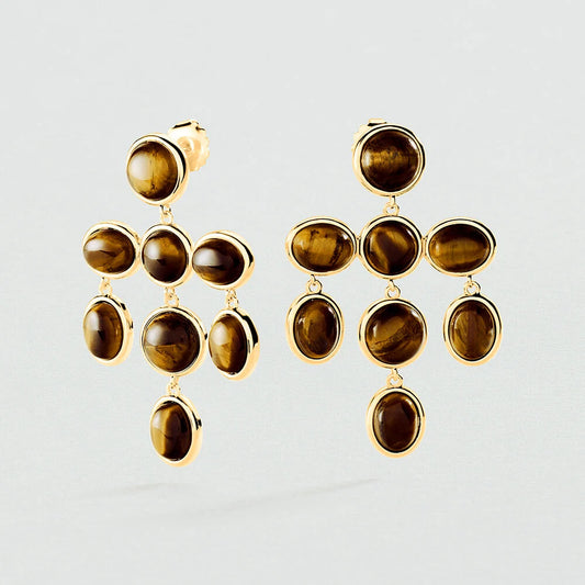 Pendientes largos CANDELABRO BATIGNOLLES Marrón / Dorado