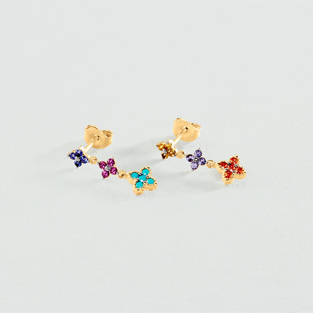 Pendientes largos BELOVED Multicolor / Oro