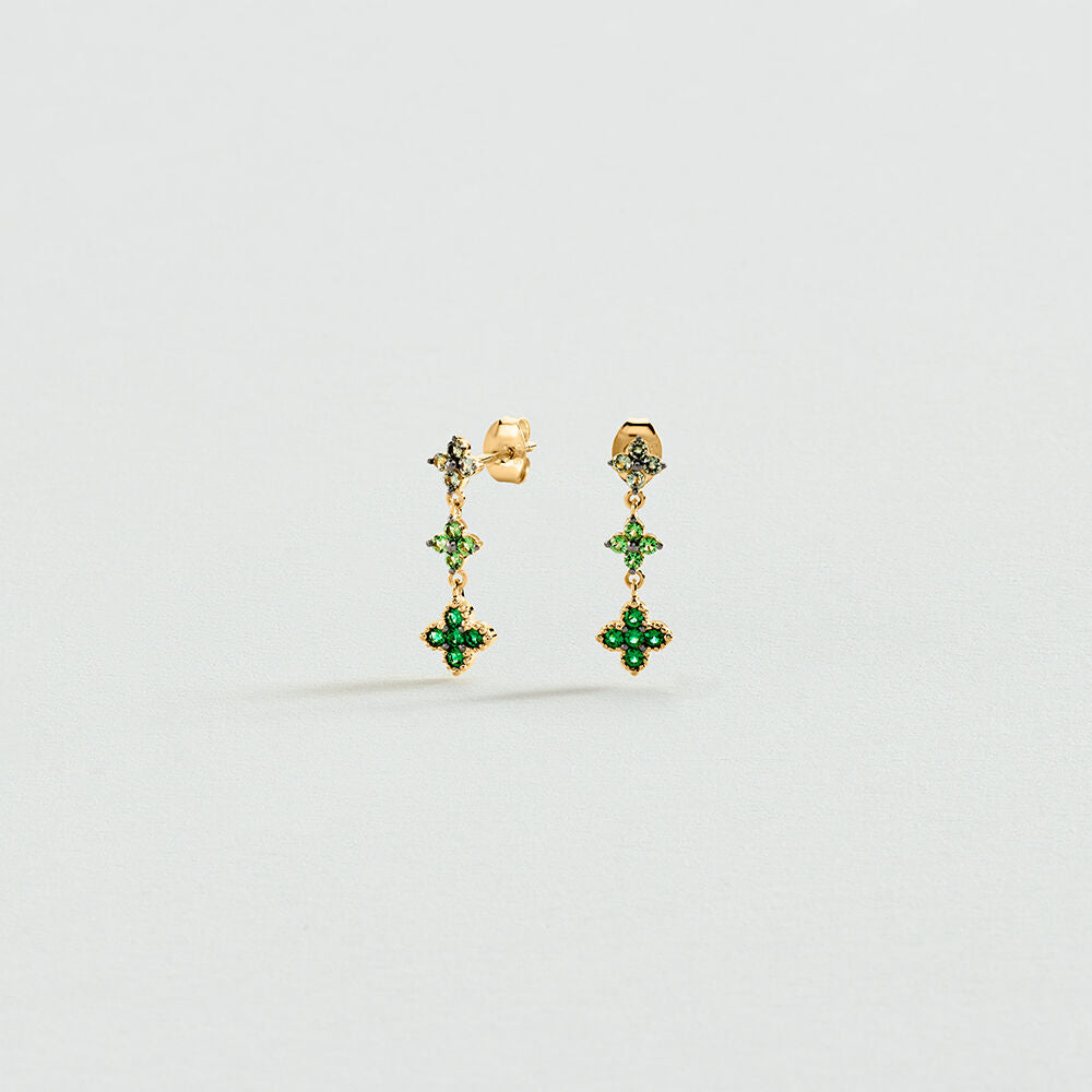 Pendientes largos BELOVED Verde / Dorado