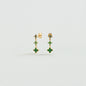 Pendientes largos BELOVED Verde / Dorado