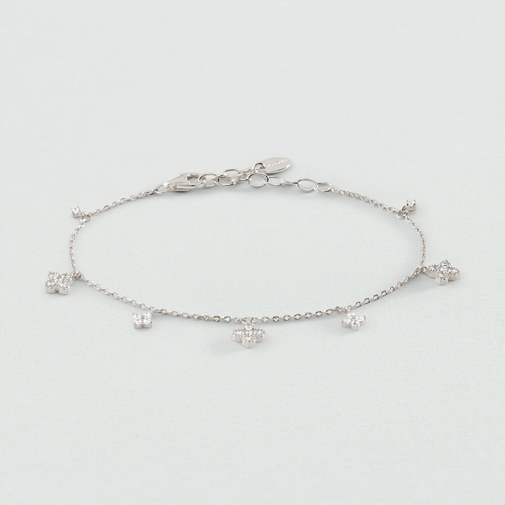 Pulsera de cadena BELOVED Cristal / Plateado