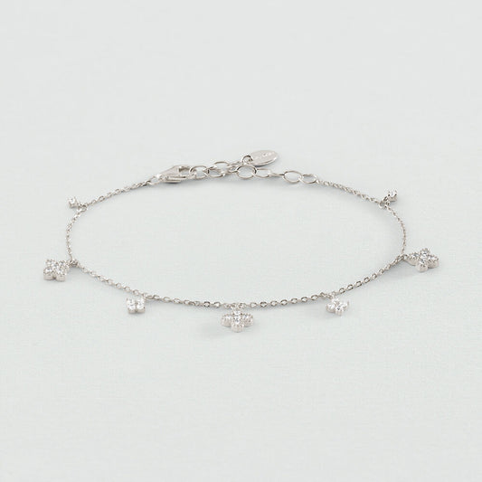 Pulsera de cadena BELOVED Cristal / Plateado