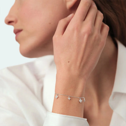 Pulsera de cadena BELOVED Cristal / Plateado