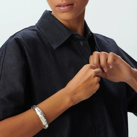 Pulsera rígida BE Plateado