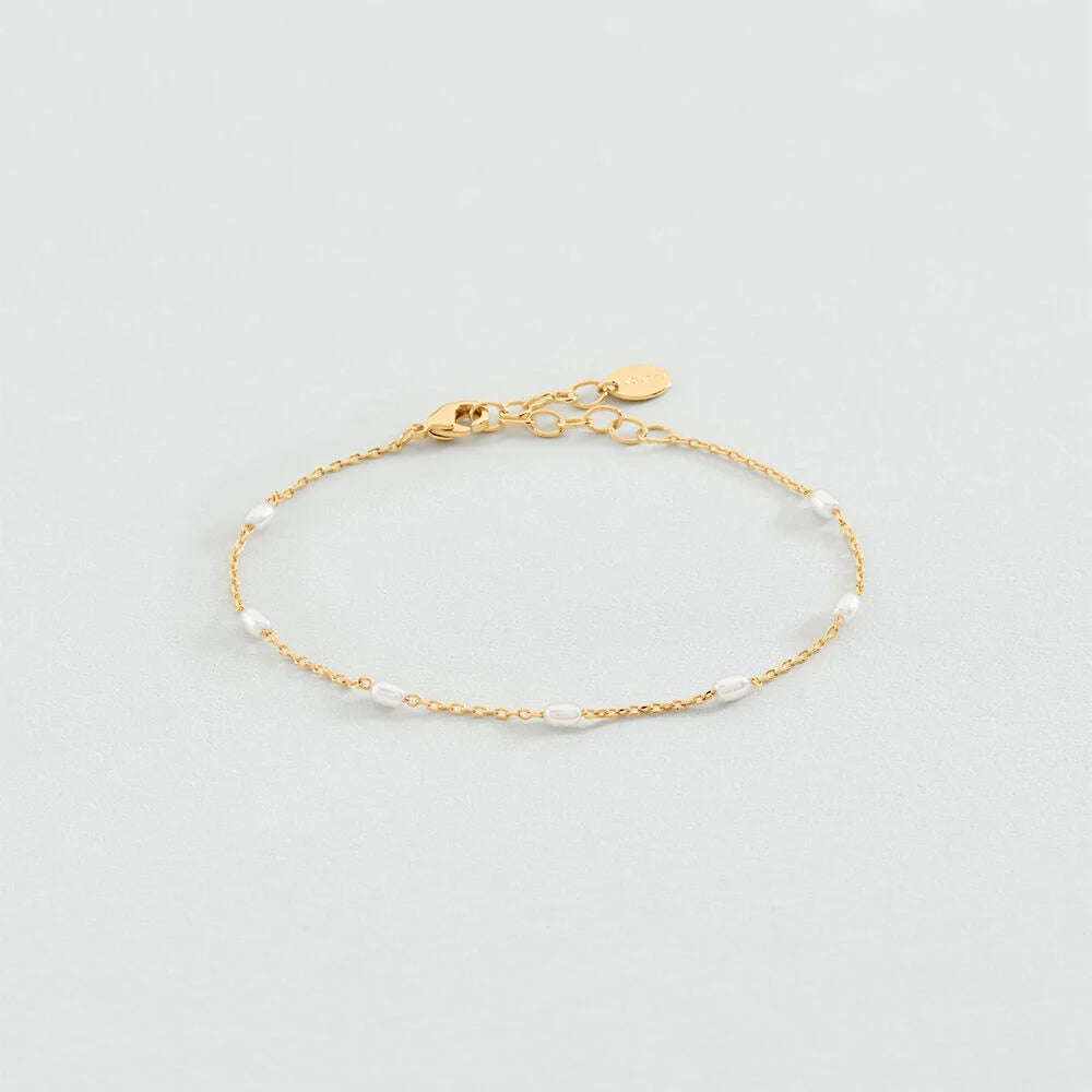 Pulsera de cadena JASMIN Dorado / Blanco