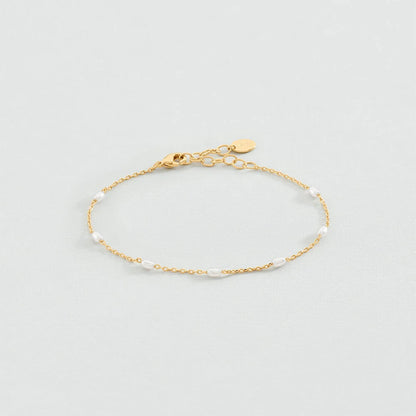 Pulsera de cadena JASMIN Dorado / Blanco