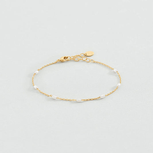 Pulsera de cadena JASMIN Dorado / Blanco