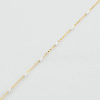 Pulsera de cadena JASMIN Dorado / Blanco
