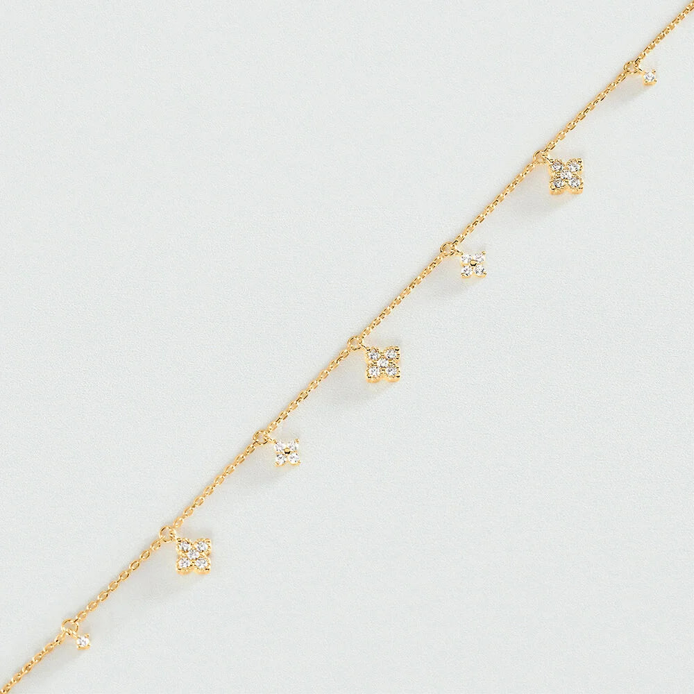 Pulsera de cadena BELOVED Cristal / Dorado