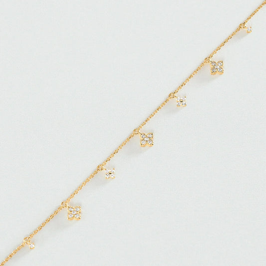 Pulsera de cadena BELOVED Cristal / Dorado