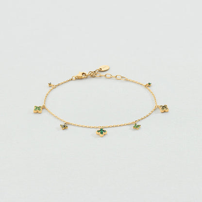 Pulsera de cadena BELOVED Verde / Dorado