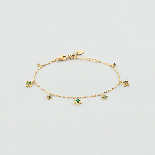 Pulsera de cadena BELOVED Verde / Dorado