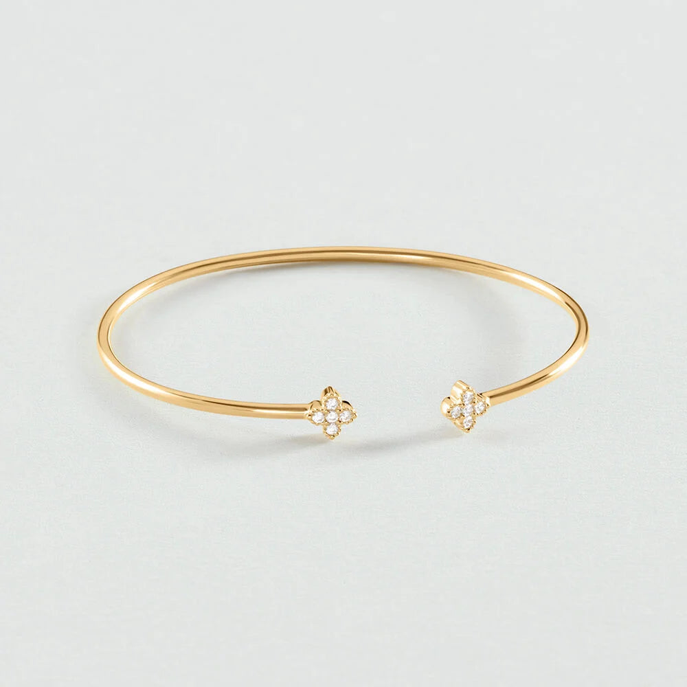 Pulsera rígida BELOVED Cristal / Dorado