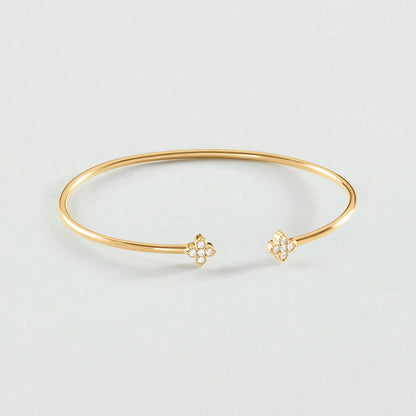 Pulsera rígida BELOVED Cristal / Dorado