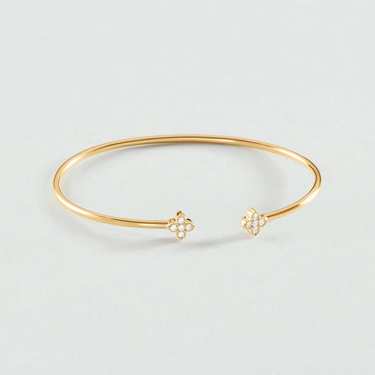 Pulsera rígida BELOVED Cristal / Dorado