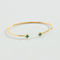 Pulsera rígida BELOVED Verde / Dorado