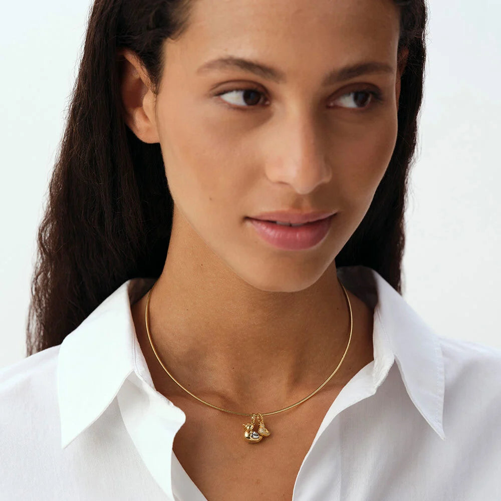 Collar corto rígida - Dorado