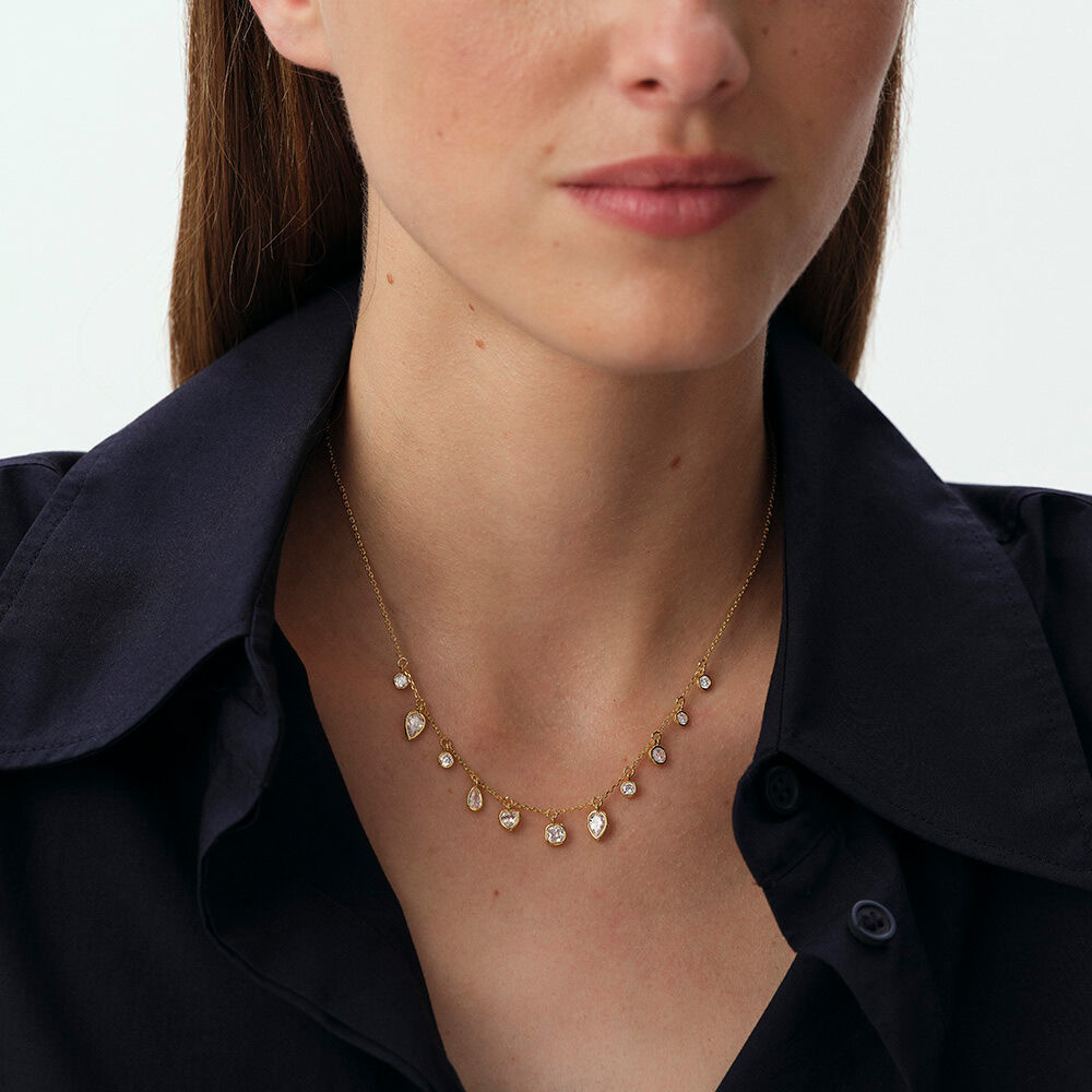 Collar corto CANDY Cristal / Dorado