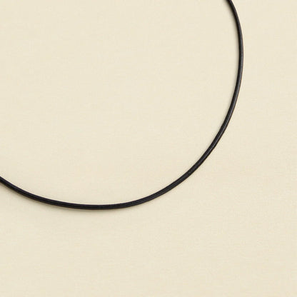 Collar corto Cuero - Negro