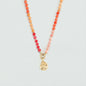 Collar corto TIARE jade tono naranja y caracola
