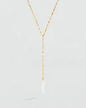 Collar largo CALMA Blanco / Oro