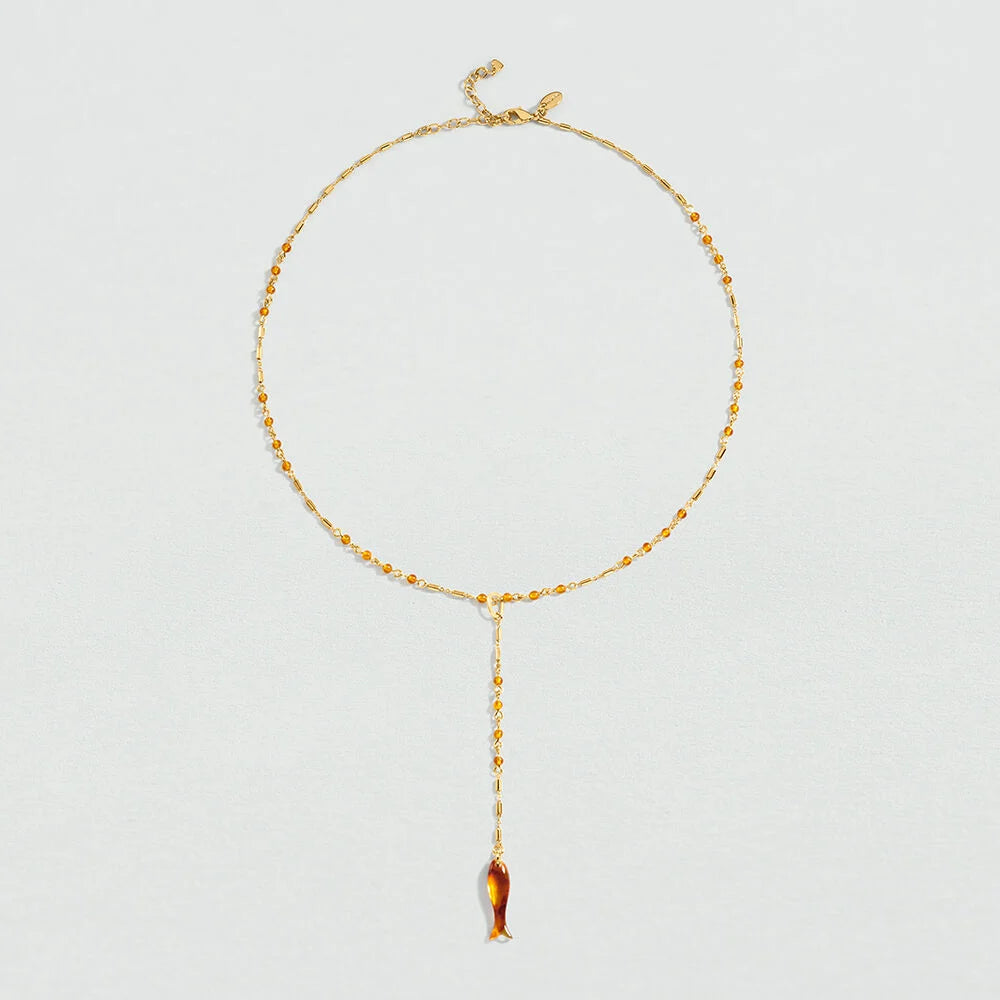 Collar largo CALMA Marrón / Dorado