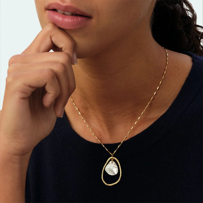 Collar midi CALMA Blanco / Oro
