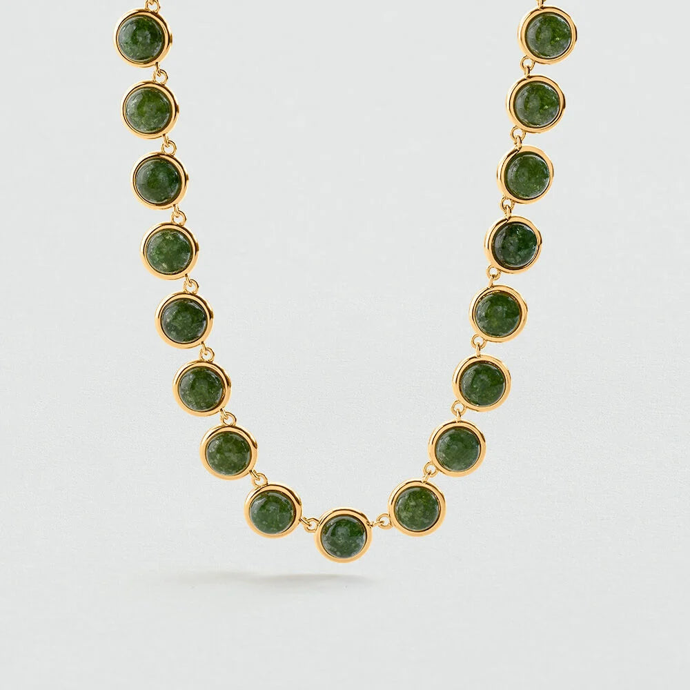 Collar corto PIEDRA BATIGNOLLES Verde / Dorado