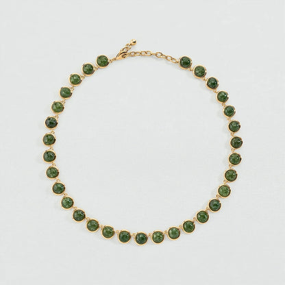 Collar corto PIEDRA BATIGNOLLES Verde / Dorado