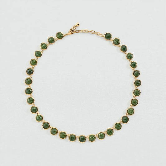 Collar corto PIEDRA BATIGNOLLES Verde / Dorado